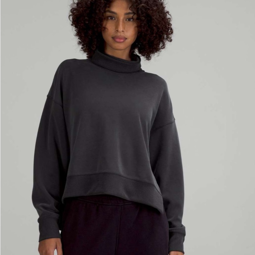 Lululemon Grey Cowl Neck Sweater Modern Knit